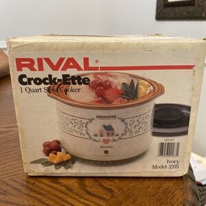 New Vintage Rival Crock-eye 1 Quart Slow Cooker Ivory Model 3205 Sealed Box